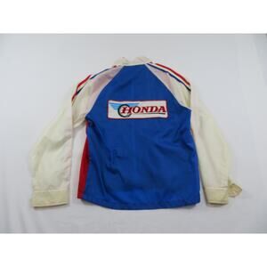Honda Racing Nylon Jacket, Red White Blue Sz M 1970s